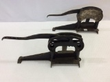 Lot of 2 Iron Tobacco Cutters-