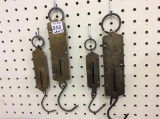 Lot of 4 Sm. Brass Hanging Scales