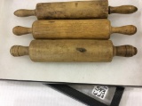 Lot of 3 Vintage Child's Wood Rolling Pins