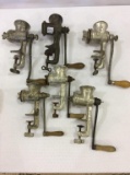 Lot of 6 Various Meat Grinders Including