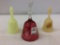 Lot of 3 Bells Including 2 Sm. Fenton Bells