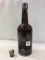 Old Brown Bottle w/ Silver Overlay Marked Corn