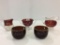 Lot of 5 Red Ruby Flash Pieces Including