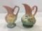 Lot of 2 SM. Hull Pottery Pitchers