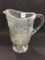 Old Pressed Glass Military Design Pitcher