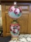 Floral Paint Dbl Globe Electrified Lamp