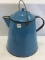 Lg. Blue Porcelain Coffee Pot