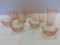 Lot of 11 Pink Depression Glass Pieces