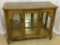 Contemp. Oak Lighted Console Style