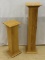 Lot of 2 Wood Plant Stand Pedestals