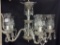 Hanging Glass Chandelier w/ 5 Lights,