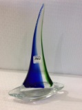 Lg. Art Glass Sailboat-Approx. 12 Inches Tall
