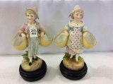Pair of Ornate Figurines (Approx. 10 1/2 Inches