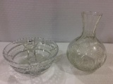 Lot of 2 Including Cut Crystal Decanter