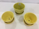 Lot of 3 McCoy Pottery Planters