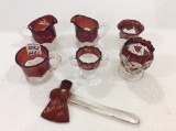 Lot of 7 Red Ruby Flash Toothpicks & Sm.