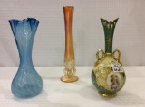 Lot of 3 Various Vases Including