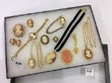 Collection of Mostly Contemp. Gold Cameo
