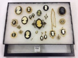Collection of Ladies Contemp. Cameo Jewelry