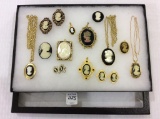 Colleciton of Ladies Contemp. Gold Cameo