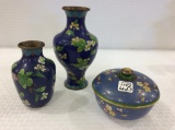 Lot of 3 Cloisonne Pieces Including