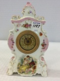 Sm. Victorian Porcelain Bedroom Clock