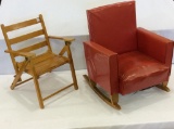 Lot of 2 Children's Chairs Including