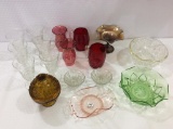 Lot of  15 Glassware Pieces Including