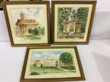 Lot of 3 Framed Pictures by Amy Russell