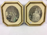Lot of 2 Framed French Fashion Prints