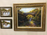 Lot of 3 Framed Paintings by Artist M.J. Langley