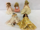 Lot of 5 Vintage Sm. Dolls Including