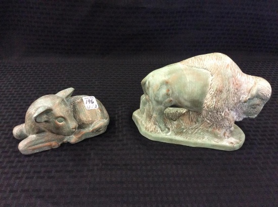 Lot of 2 Decorative Animal Statues-