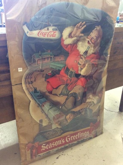Lg. Vintage Cardboard Adv. Coca Cola