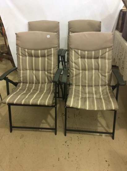 Set of 4 Folding Padded Seat & Back Chairs