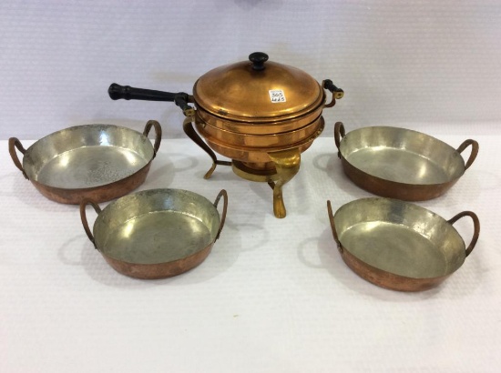 Lot of 5 Copperware Pieces Including