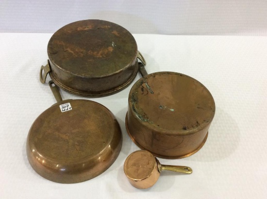 Lot of 4 Copper Pieces Including 2 Copper
