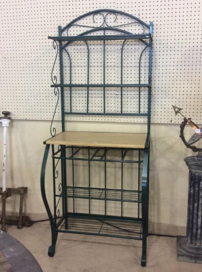 Green Paint Butcher Block Top