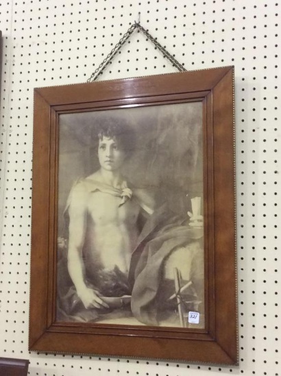 Antique Framed Boys Print
