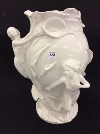 Lg. Made in Italy Callalily & Figural Design Vase