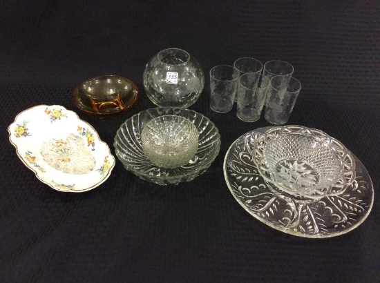 Lg. Group of Glassware Including Berry Bowl