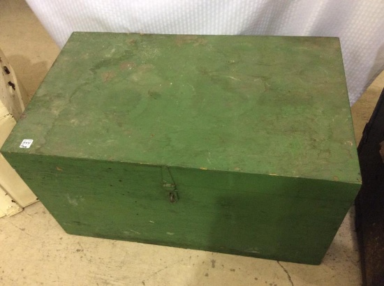 Green Paint Flat Top Trunk