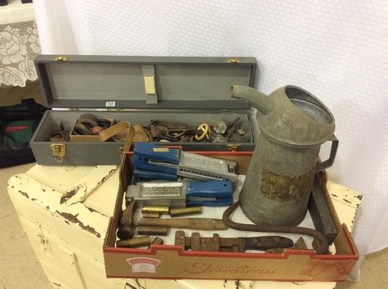 Group w/ Bullet Molds, Brass Shot Gun Shell
