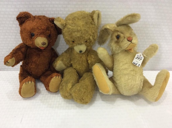 Lot of 3 Vintage Stuffed Animals including
