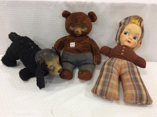 Lot of 3 Vintage Stuffed Toys including