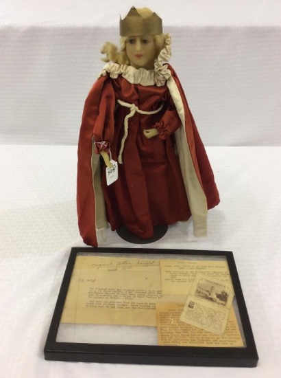 Wax Doll, made by Disabled Vets in Santa Barbara
