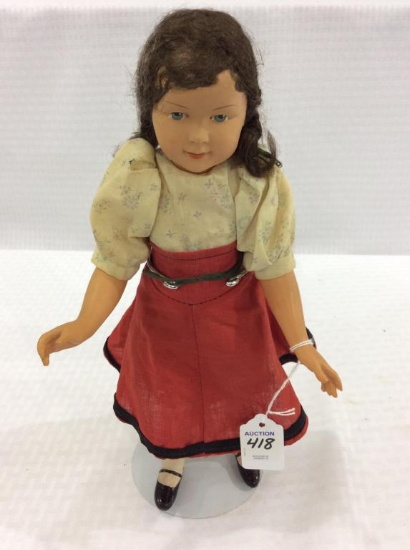 Vintage Celluloid Type Doll, 13" Tall