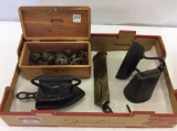 Vintage Group Including 2 Flat Irons-One
