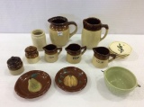 Group of Mostly Contemp. Stoneware Pitchers,