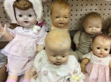Lot of 5 Dolls-One Missing Arms